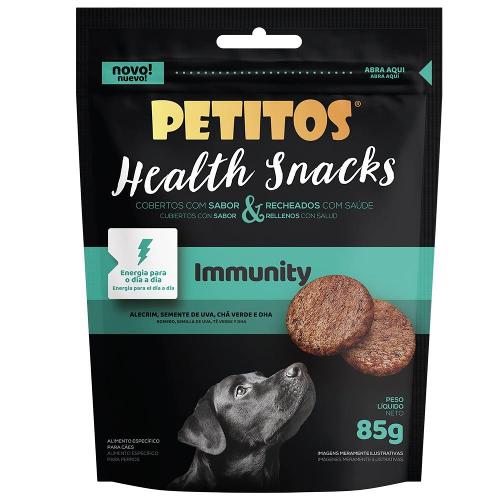 Petisco Petitos para Cães Adultos Sabor Carne Health Immunity - 85g
