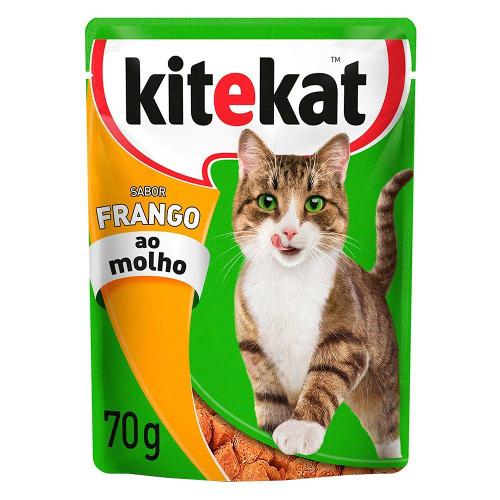 Ração Kitekat Sachê Frango para Gatos Adultos - 70 g