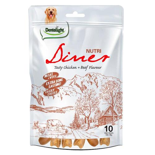 Petisco Dentalight Nutri Diner Mix Frango e Carne para Cães - 180 g
