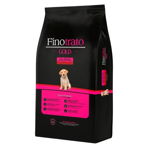 Ração Seca Finotrato Gold Super Premium para Cães Filhotes Raças Grandes e Gigantes - 15 Kg