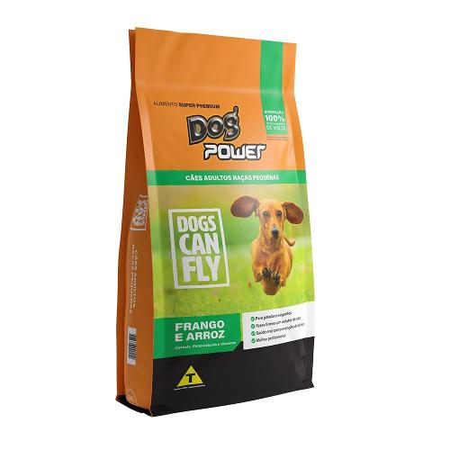 Ração Seca Dog Power Dogs Can Fly Frango e Arroz para Cães Adultos Raças Pequenas - 3 Kg