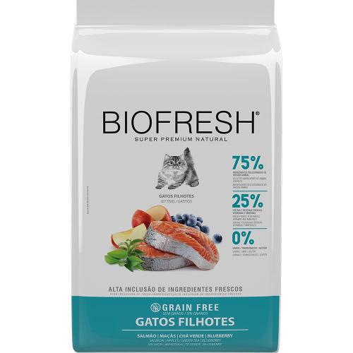 Ração Seca Biofresh Salmão, Maçãs, Chá Verde e Blueberry para Gatos Filhotes - 400 g