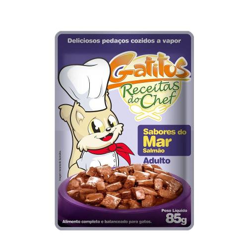Ração Úmida Gatitus Sabores do Mar para Gatos - 85 g