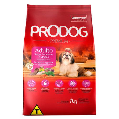 Ração Seca Prodog Frango e Legumes para Cães Adultos Raças Pequenas e Médias - 1 Kg