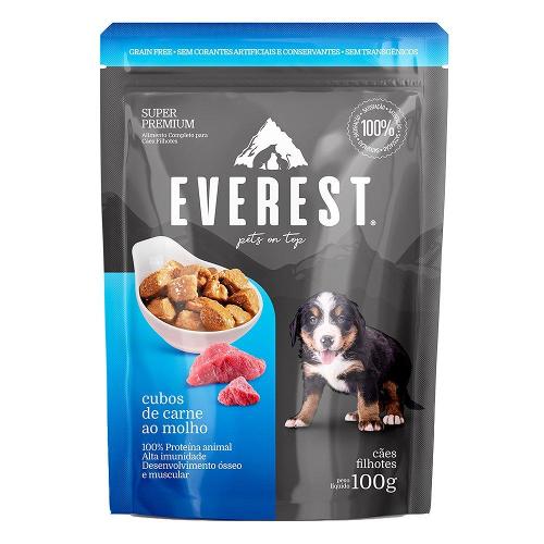 Ração Úmida Everest Cubos de Carne ao Molho para Cães Filhotes - 100 g