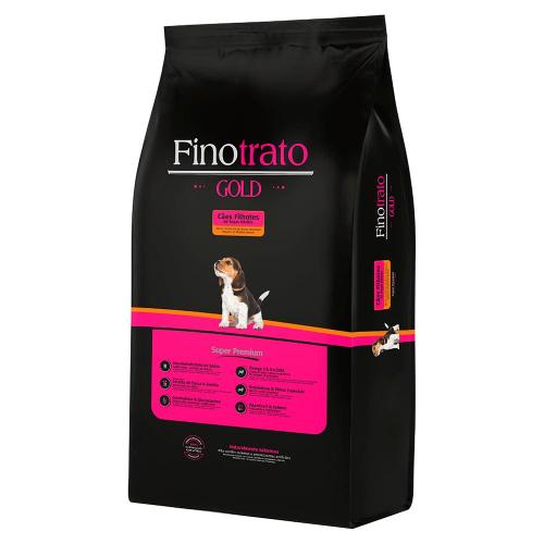 Ração Seca Finotrato Gold Super Premium para Cães Filhotes Raças Médias - 20 Kg