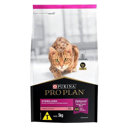 Ração Seca Nestlé Purina Pro Plan Salmão para Gatos Adultos Castrados - 3 Kg