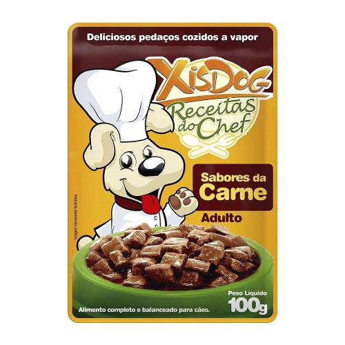 Ração Úmida XisDog Receitas do Chef Adulto Sabores da Carne - 100 g