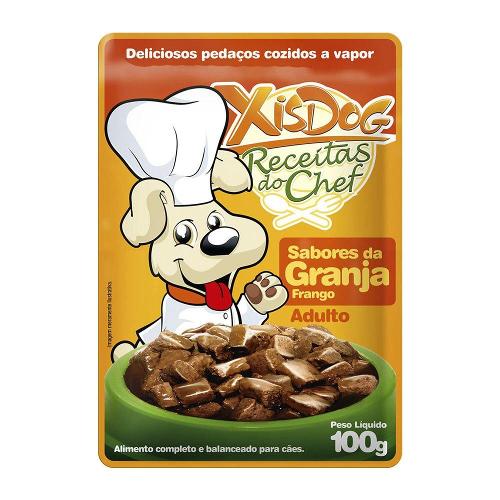 Ração Úmida XisDog Receitas do Chef Adulto Sabores da Granja Frango - 100 g