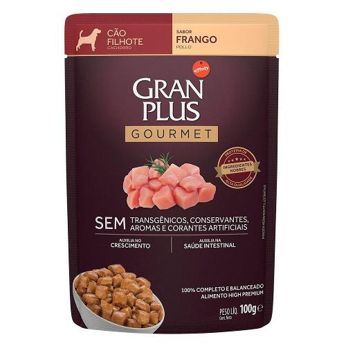 Ração Úmida GranPlus Sachê Gourmet Frango para Cães Filhotes - 100 g