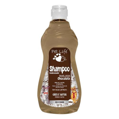 Shampoo Condicionador Pet Life Chocolate para Cães e Gatos - 540 mL