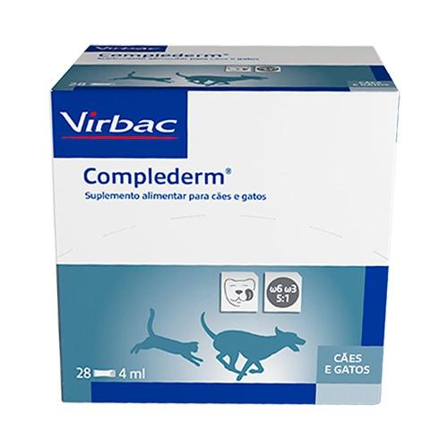 Suplemento Alimentar Virbac Complederm para Cães e Gatos - 4 mL