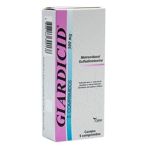 Antibiótico Giardicid 500mg - 5 comprimidos
