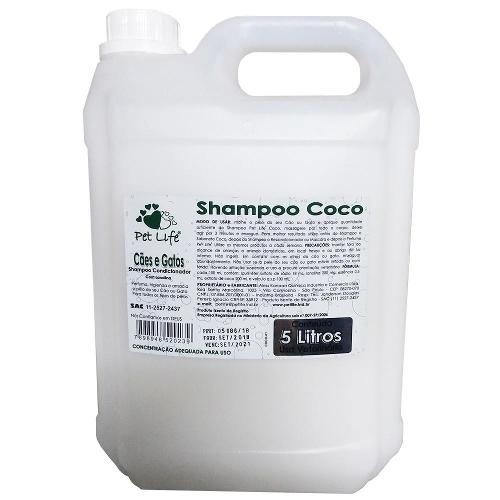Shampoo Pré Banho Coco Pet life para Cães e Gatos - 5 Litros
