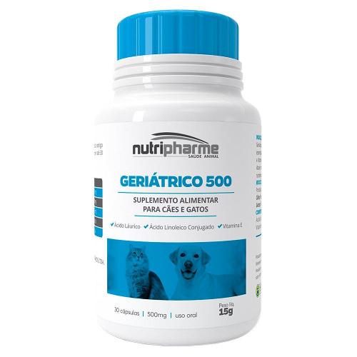 Suplemento Alimentar Geriátrico 500 para Cães e Gatos - 30 Cápsulas