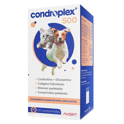 Suplemento Alimentar Avert CondroPlex 500 para Cães e Gatos de Pequeno Porte - 60 Comprimidos