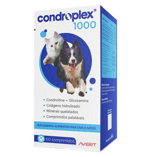 Suplemento Alimentar Avert CondroPlex 1000 para Cães e Gatos de Médio e Grande Porte