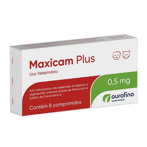 Anti-inflamatório Ourofino Maxicam Plus de 8 Comprimidos - 0,5 mg