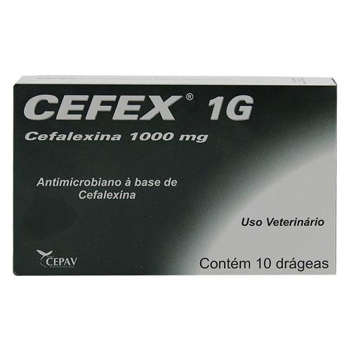 Antimicrobiano Cepav Cefex 1 g - 10 drágeas