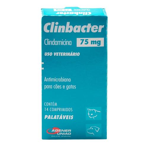 Antimicrobiano Agener União Clinbacter para Cães e Gatos - 75 mg