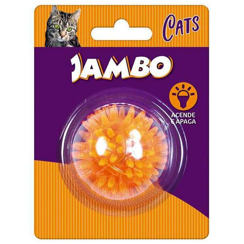 Brinquedo Jambo Bola Espinho Acende e Apaga Laranja para Gatos - Laranja