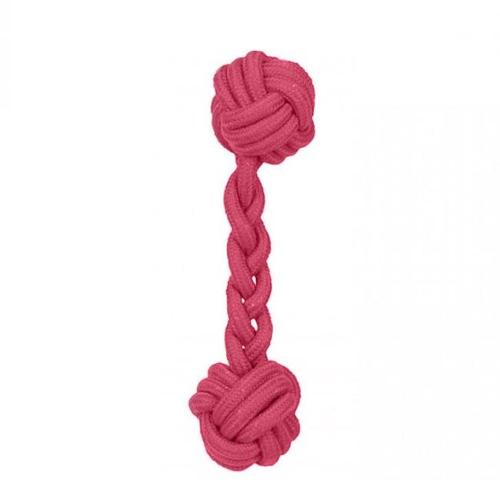 Brinquedo Jambo Mordedor Corda Osso Rosa Kelev - Tam. Único