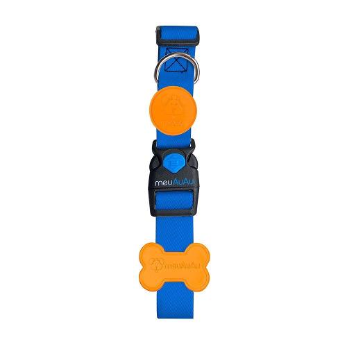 Coleira Color Block Blue para Cães - Tam. M