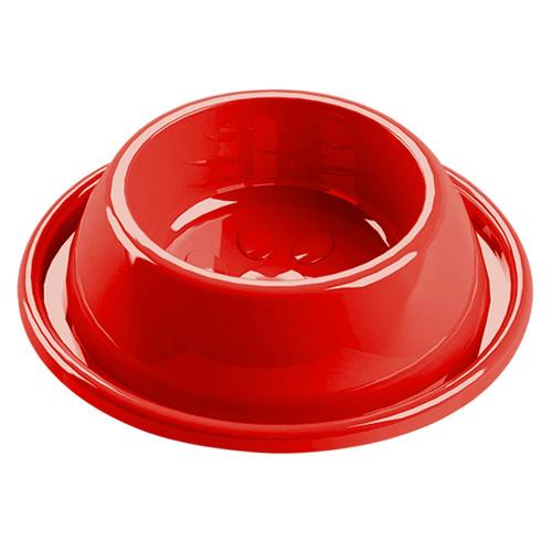 Comedouro Plástico Antiformiga Vermelho - Tam. M