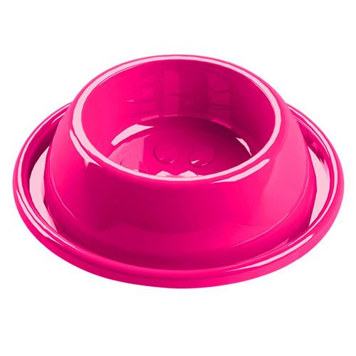 Comedouro Plástico Antiformiga Filhotes Rosa - Tam. P