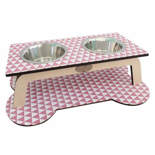 Comedouro Bahamas Geo Pink para Cães e Gatos - Tam. G