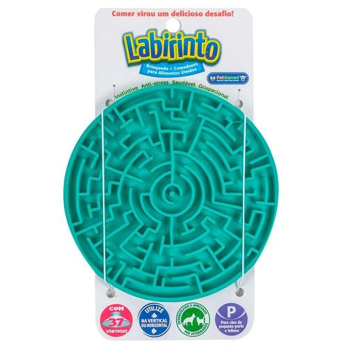 Comedouro Interativo Labirinto Verde Água - Tam. P
