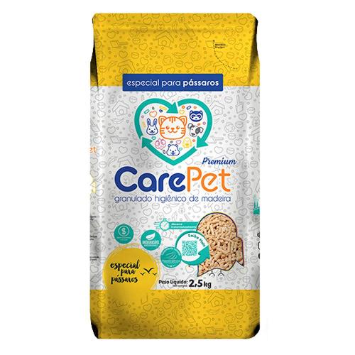 Granulado Higiênico de Madeira CarePet Premium Especial para Pássaros - 2,5 Kg