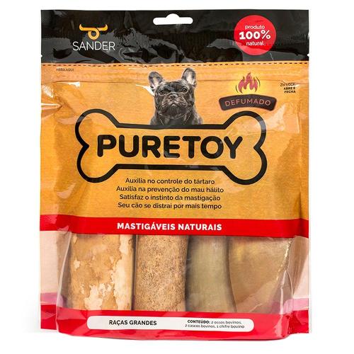 Kit Puretoy Mastigáveis Naturais para Cães Porte Grande Sabor Defumado - 5 Unidades