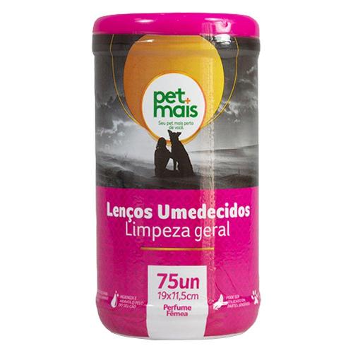 Lenços Umedecidos Petmais Fresh Pet Rosa - 75 Unidades