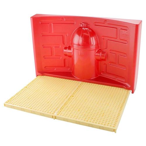 Kit Pipidollys Sanitário Luxo Creme com Acessório Vermelho para Cães Machos - Tam. Único