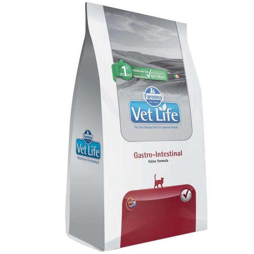 Ração Farmina Vet Life Gastro-Intestinal para Gatos Adultos com Dificuldades Digestórias - 400 g