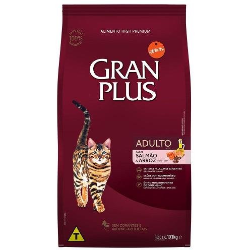 Ração GranPlus Salmão e Arroz para Gatos Adultos - 10,1 Kg