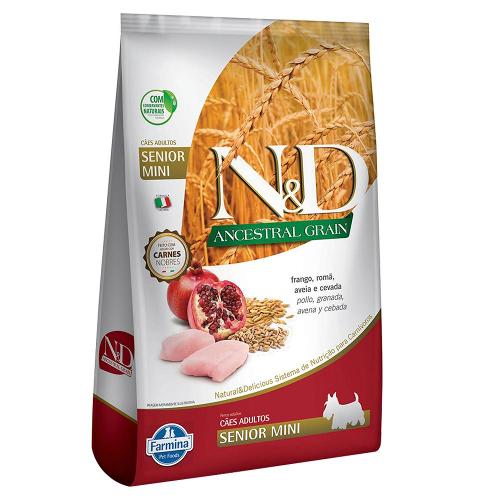 Ração Farmina N&D Ancestral Grain Frango Cães Idosos Raças Pequenas - 2,5 Kg