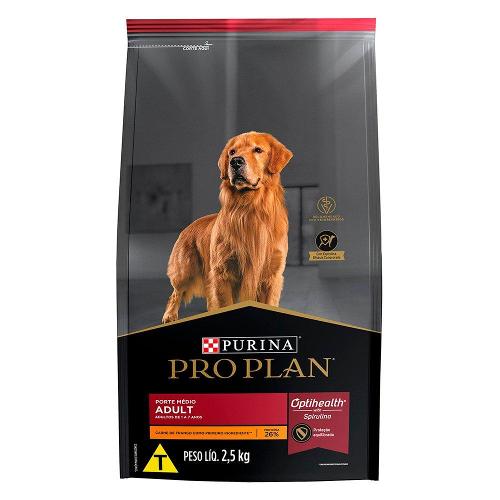 Ração Seca Nestlé Purina Pro Plan Frango Cães Adultos Raças Médias - 2,5 Kg