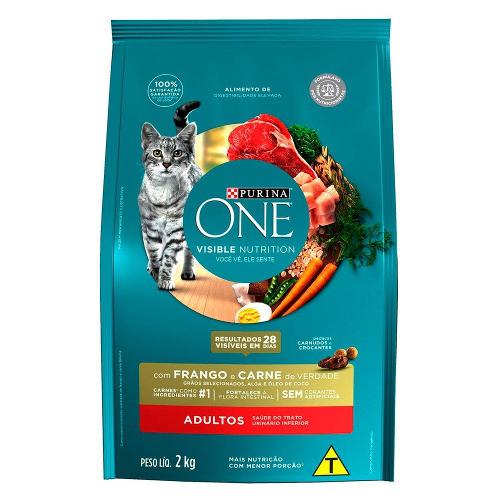 Ração Purina One Frango e Carne Gatos Adultos - 2 Kg