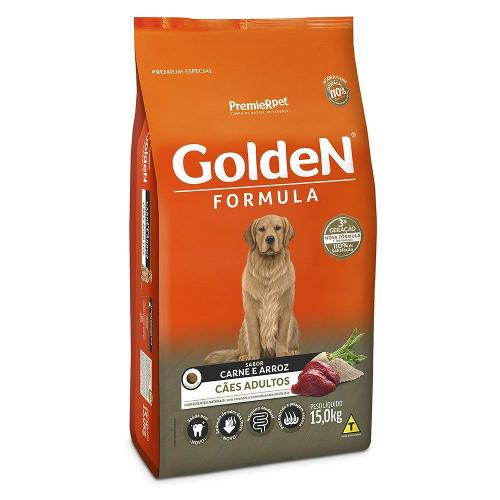 Ração Golden Formula Carne e Arroz Cães Adultos - 15 Kg