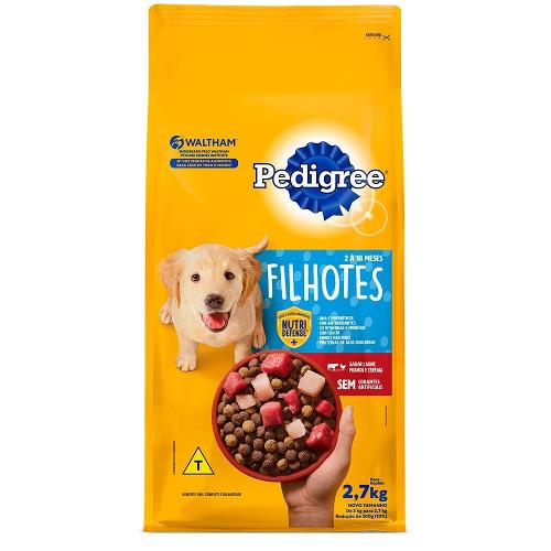 Ração Pedigree Cães Filhotes Raças Médias e Grandes - 2,7 Kg