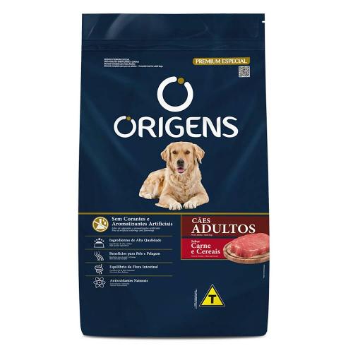 Ração Origens Carne e Cereais Cães Adultos - 1 Kg