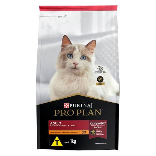 Ração Seca Nestlé Purina Pro Plan Frango para Gatos Adultos - 1 Kg
