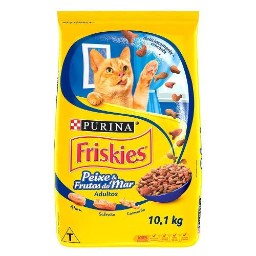 Ração Seca Nestlé Purina Friskies Peixe & Frutos do Mar para Gatos Adultos - 10,1 Kg