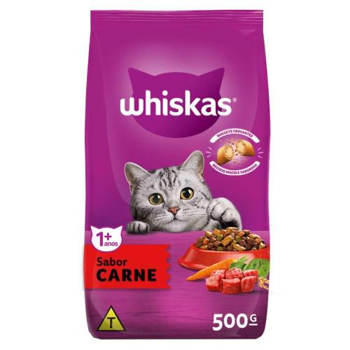 Ração Whiskas Carne para Gatos Adultos - 500 g