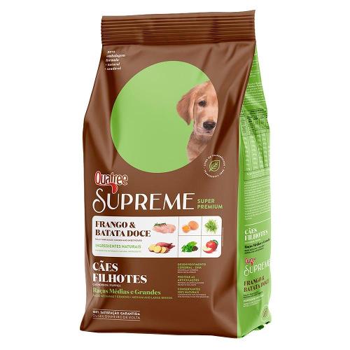 Ração Seca Quatree Supreme Frango e Batata Doce Cães Filhotes Raças Médias e Grandes - 15 Kg