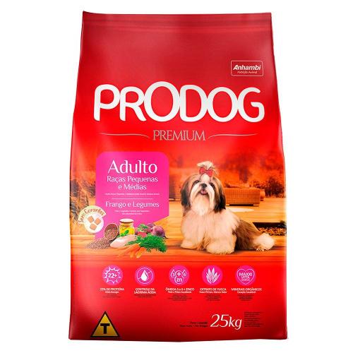 Ração Seca Prodog Frango e Legumes para Cães Adultos Raças Pequenas e Médias - 25 Kg