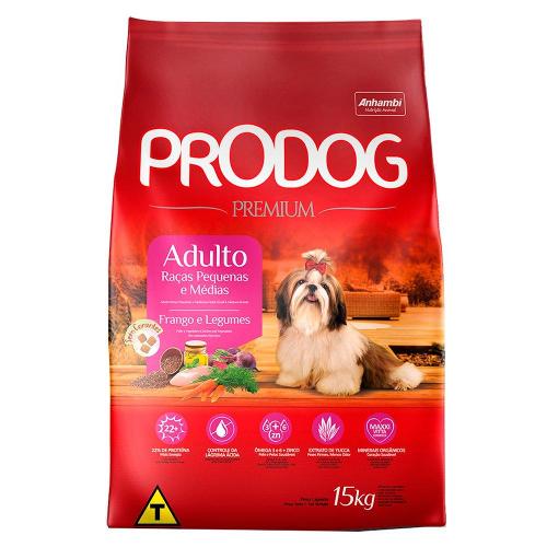 Ração Seca Prodog Frango e Legumes para Cães Adultos Raças Pequenas e Médias - 15 Kg