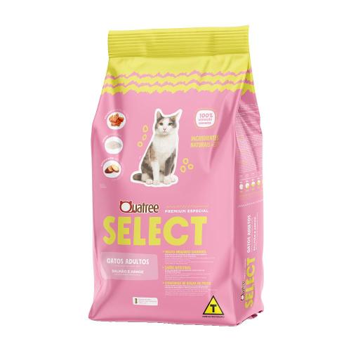 Ração Quatree Select Salmão e Arroz Gatos Adultos - 1 Kg
